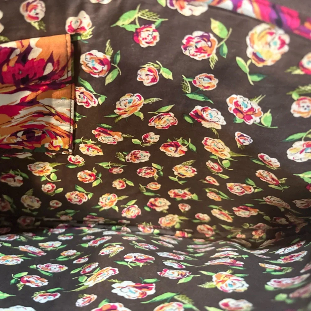 Vera Bradley Laptop Case Quilted English Rose Pattern Design